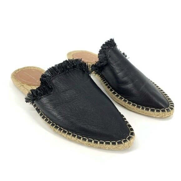 Zara Shoes - Zara Faux Leather Fringe Mules Flats